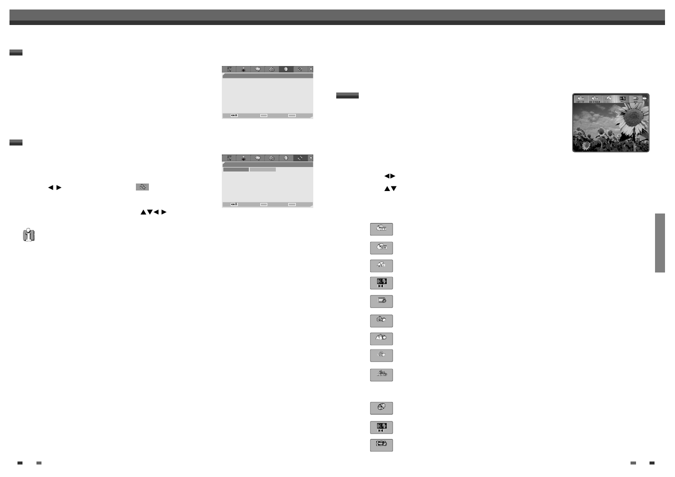 On-screen display overview, System information, Restore defaults | Displaying dvd information, Changing menu options in display menu | Daewoo DF-4501P User Manual | Page 18 / 32