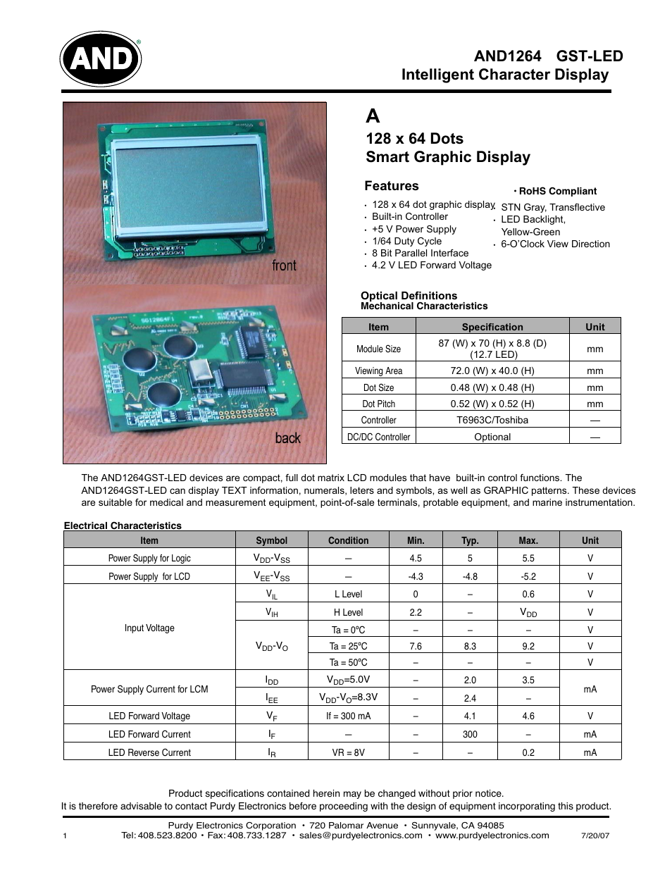 Purdy AND1264WGST-LED User Manual | 5 pages