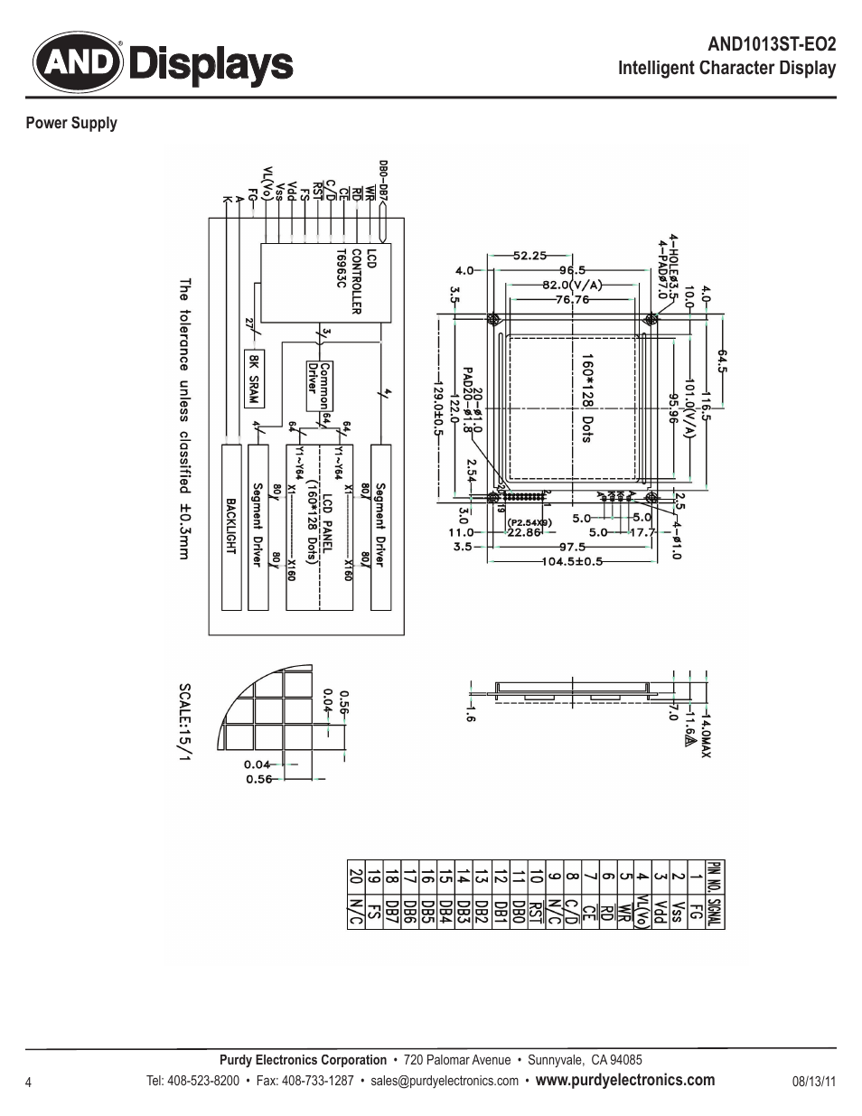 Displays | Purdy AND1013ST-EO2 User Manual | Page 4 / 4