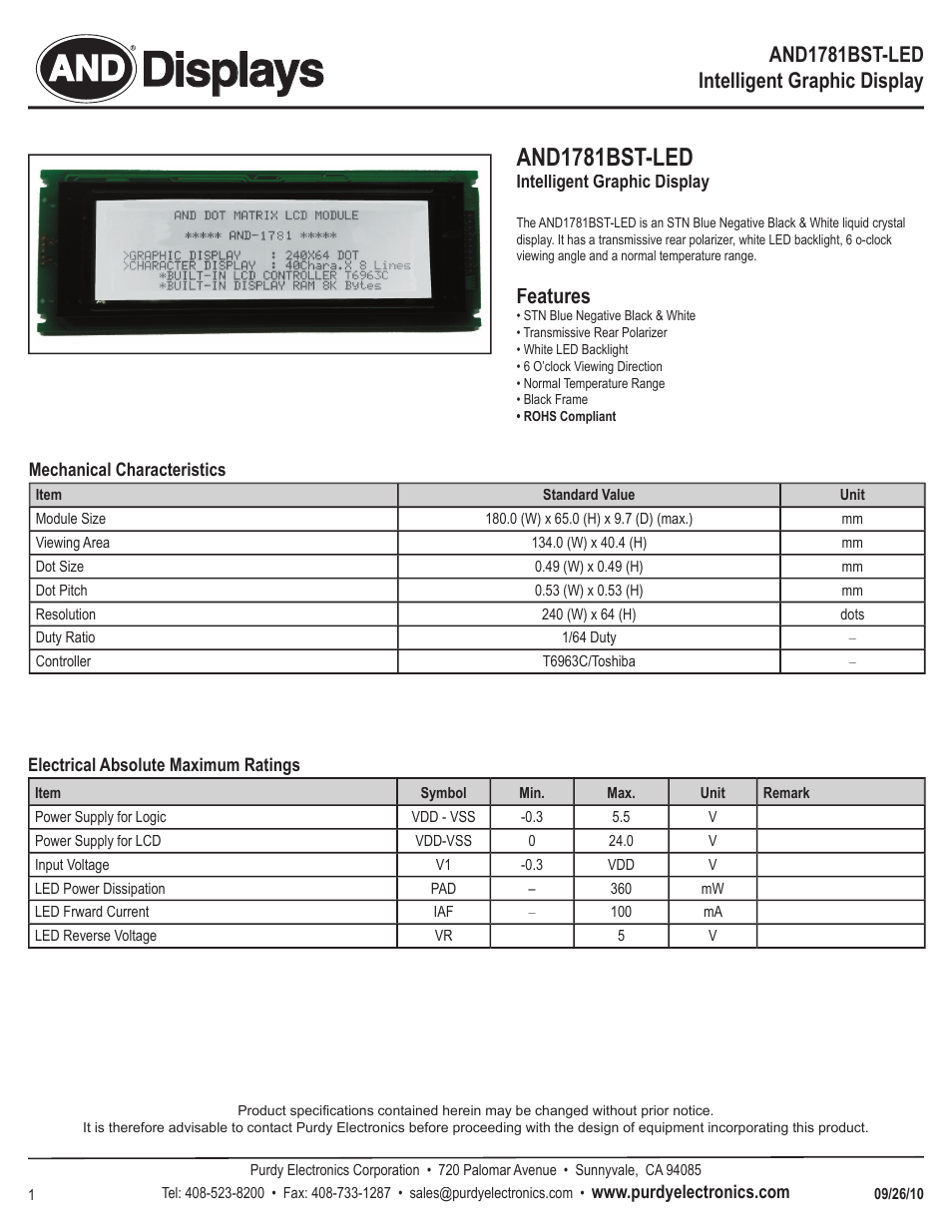 Purdy AND1781BST-LED User Manual | 4 pages