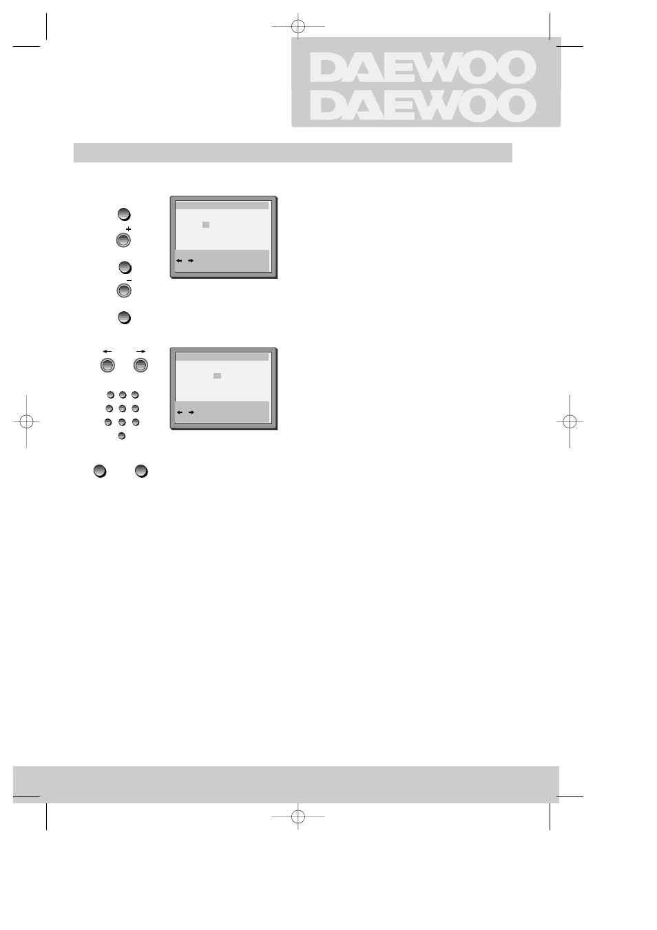 Setting time and date, Store and exit | Daewoo K480 User Manual | Page 12 / 25