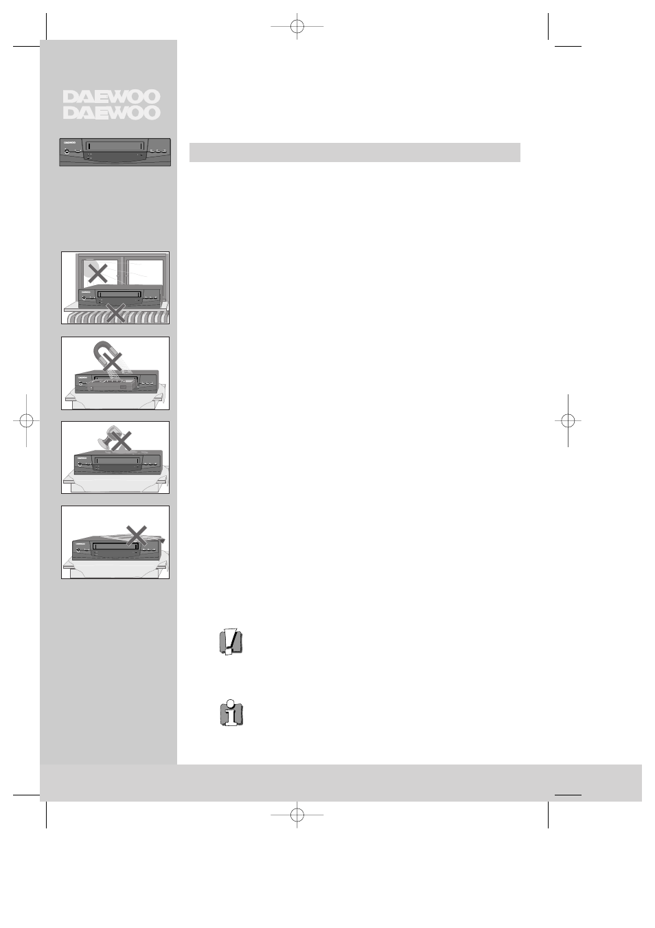 Precautions | Daewoo K480 User Manual | Page 3 / 25