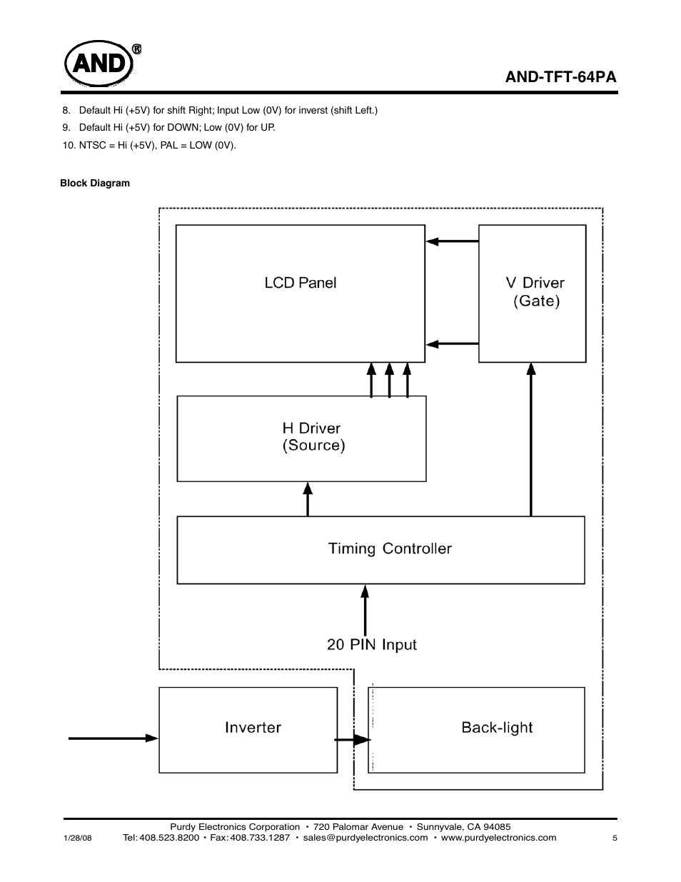 And-tft-64pa | Purdy AND-TFT-64PA User Manual | Page 5 / 6