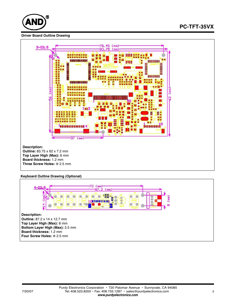 Pc-tft-35vx | Purdy PC-TFT-35VX User Manual | Page 3 / 6