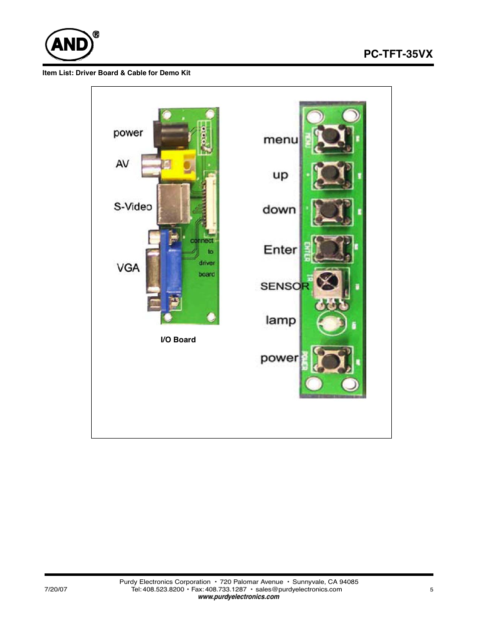 Pc-tft-35vx | Purdy PC-TFT-35VX User Manual | Page 5 / 6