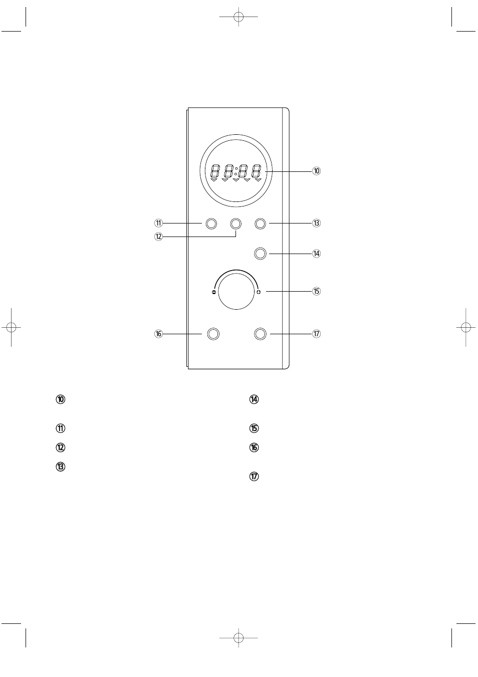 Features diagram, Continued ) | Daewoo KOR-3000 User Manual | Page 7 / 21