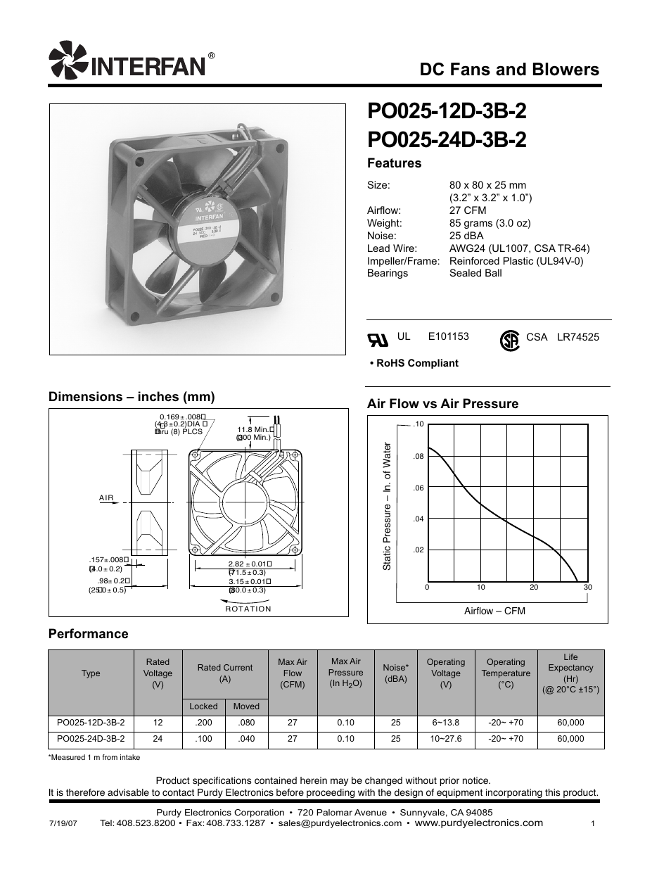 Purdy PO025-12D-3B-2 User Manual | 1 page