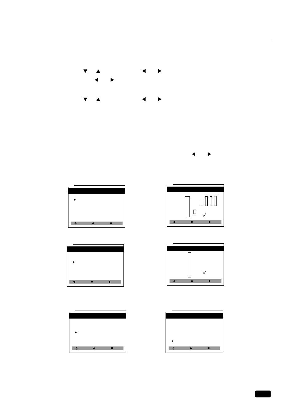 Description of parental control settings, Buttons to select, Buttons | Buttons to adjust, Wchv, Cvolb | Daewoo DTQ 27U8SC User Manual | Page 28 / 34