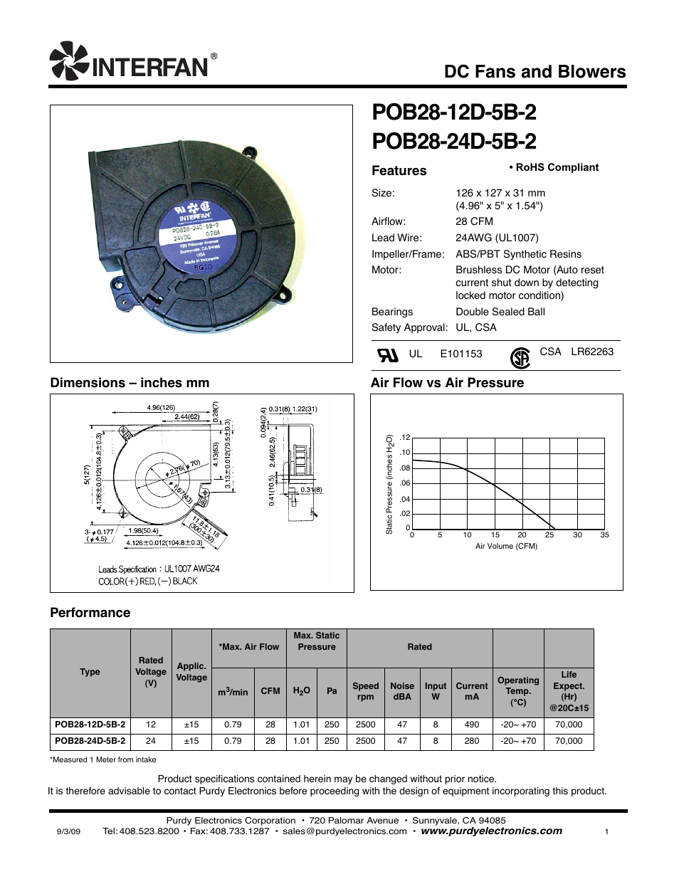 Purdy POB28-12D-5B-2 User Manual | 1 page