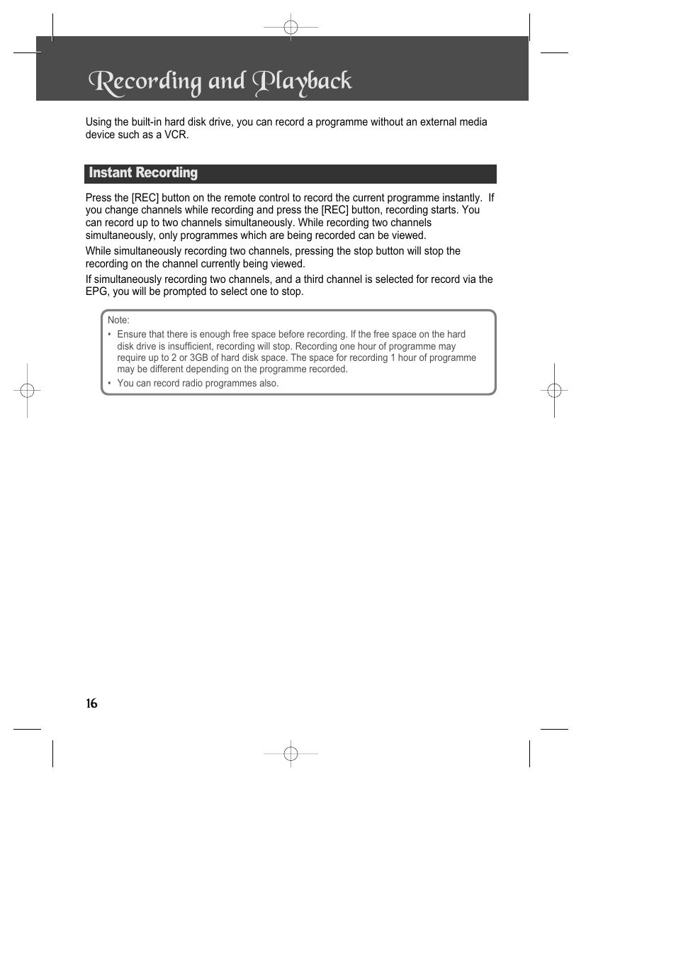 Recording and playback | Daewoo DSD-9502T User Manual | Page 17 / 28