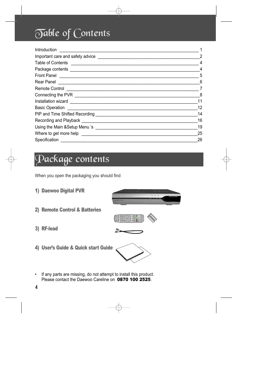 Daewoo DSD-9502T User Manual | Page 5 / 28