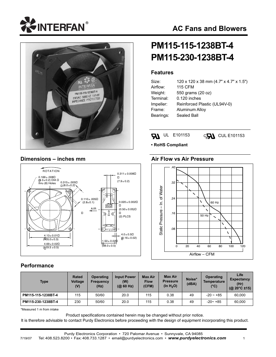 Purdy PM115-115-1238BT-4 User Manual | 1 page