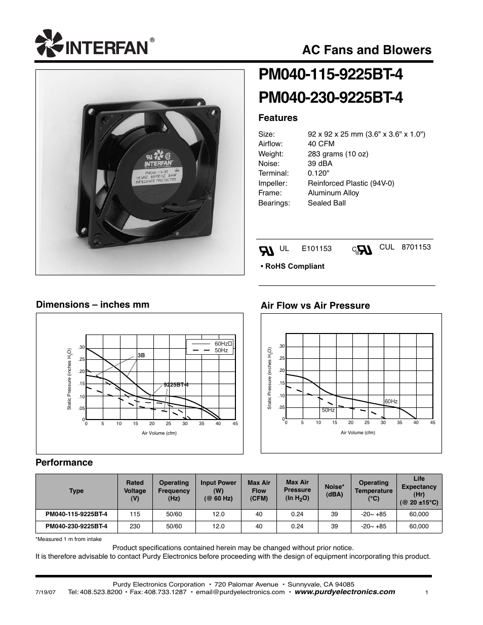 Purdy PM040-115-9225BT-4 User Manual | 1 page