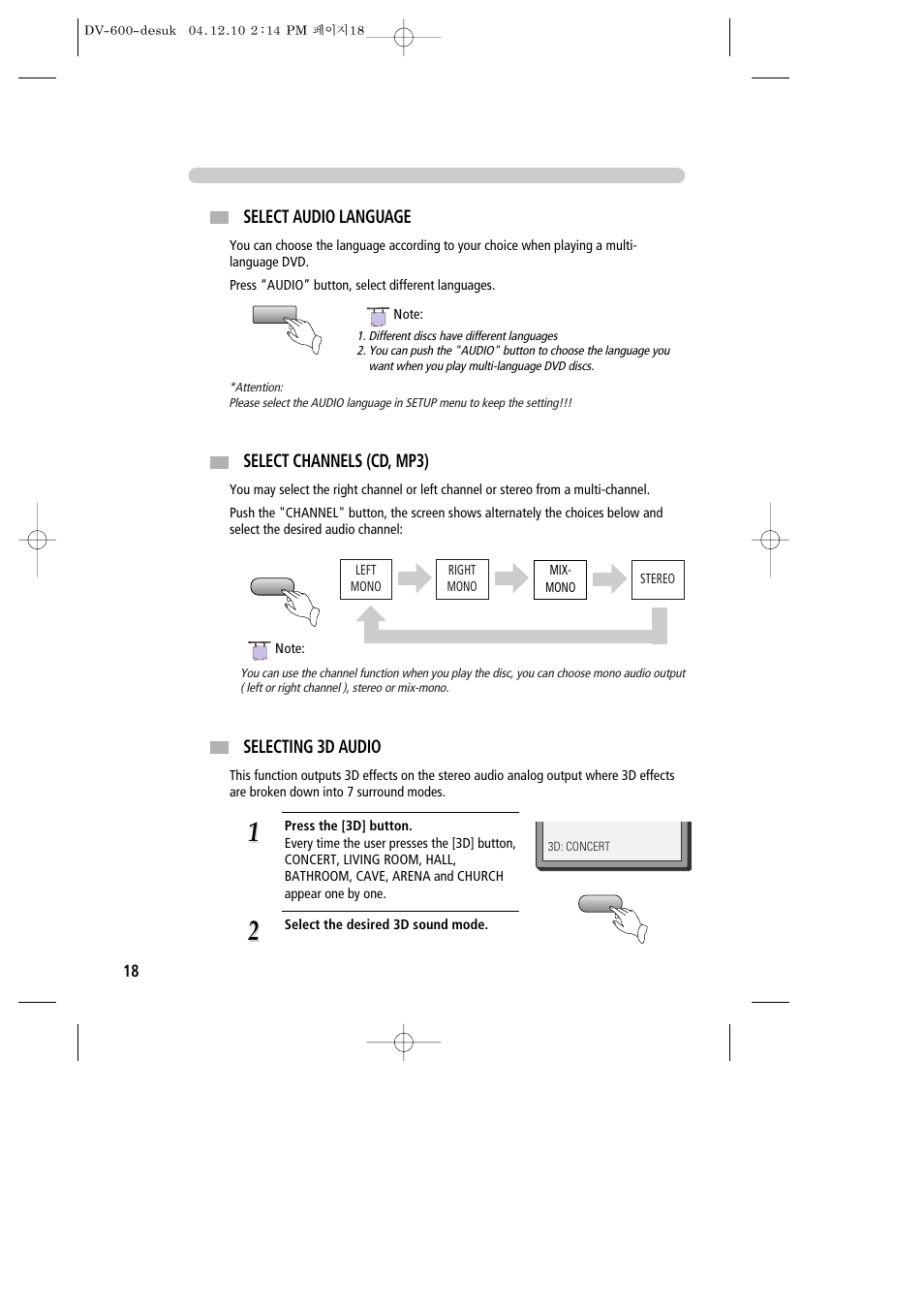 Daewoo DV-600 User Manual | Page 19 / 39