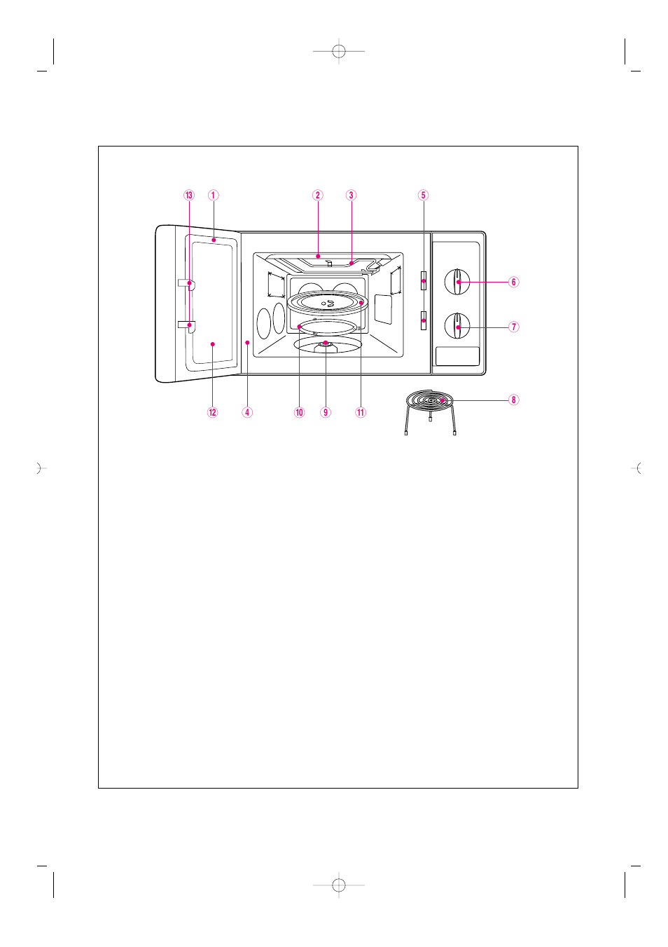 Features diagram (kog-37d7) | Daewoo KOG-37D7/F7 User Manual | Page 5 / 9