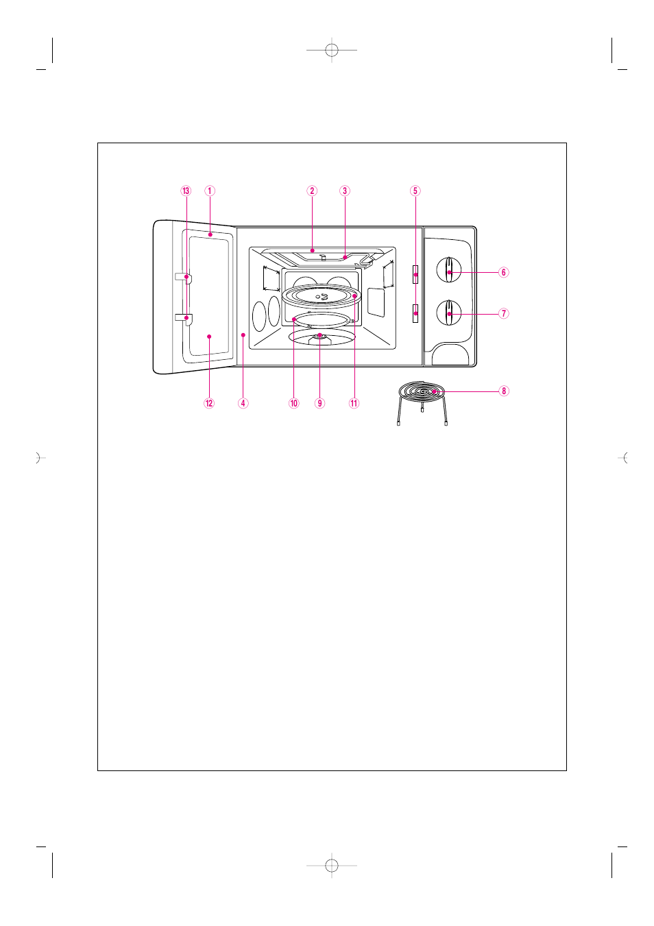 Features diagram (kog-37f7) | Daewoo KOG-37D7/F7 User Manual | Page 6 / 9