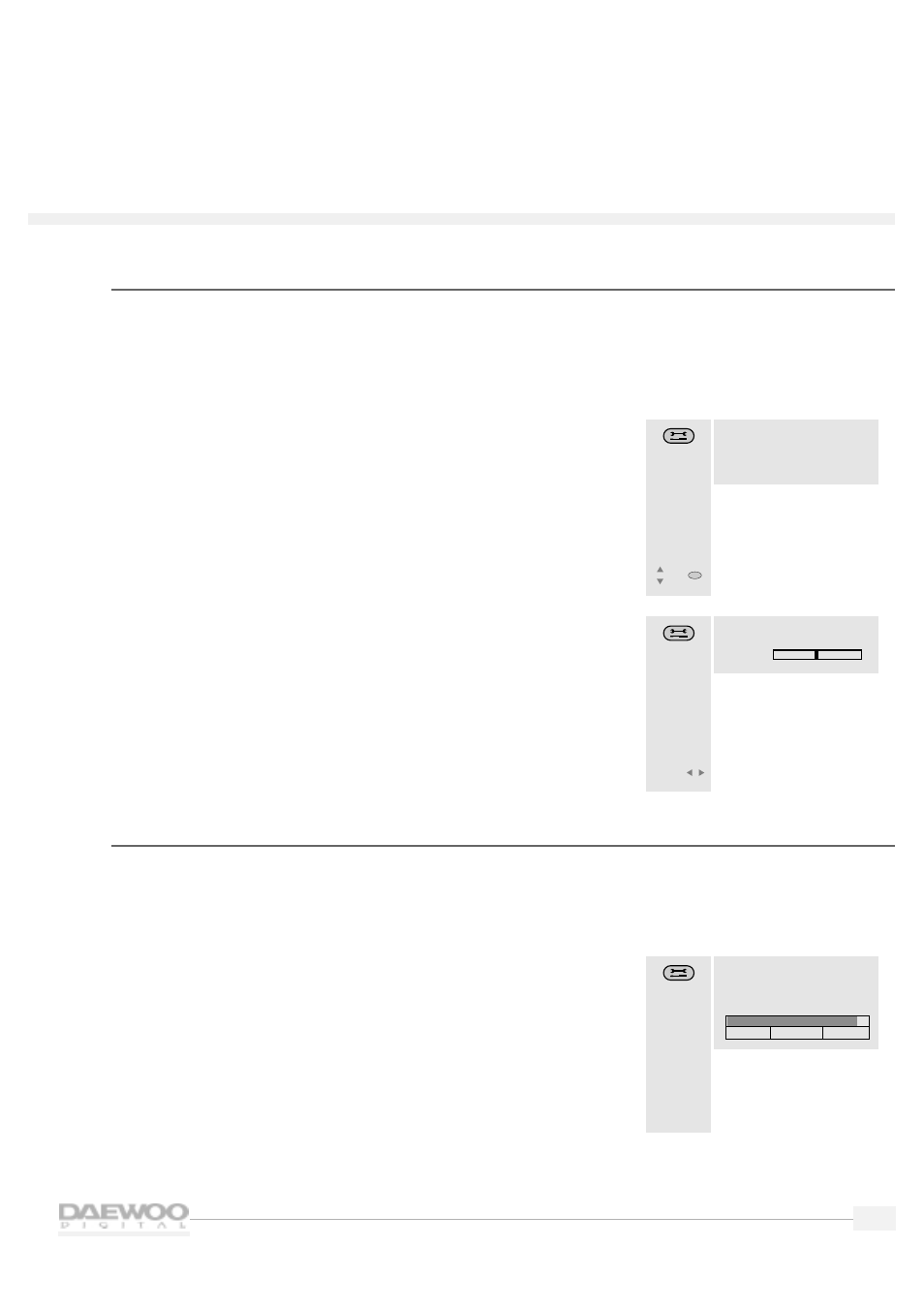 Hdtv, H d t v, Fine tuning channels | Checking signal strength | Daewoo DSC30W60N User Manual | Page 21 / 51