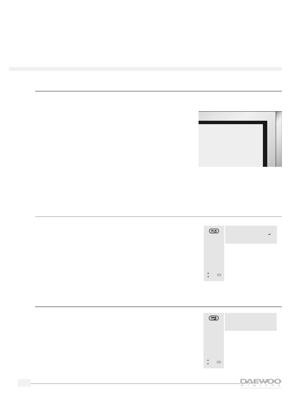Hdtv, H d t v, Selecting a source | Setting up hd components video, Setting up speakers | Daewoo DSC30W60N User Manual | Page 24 / 51