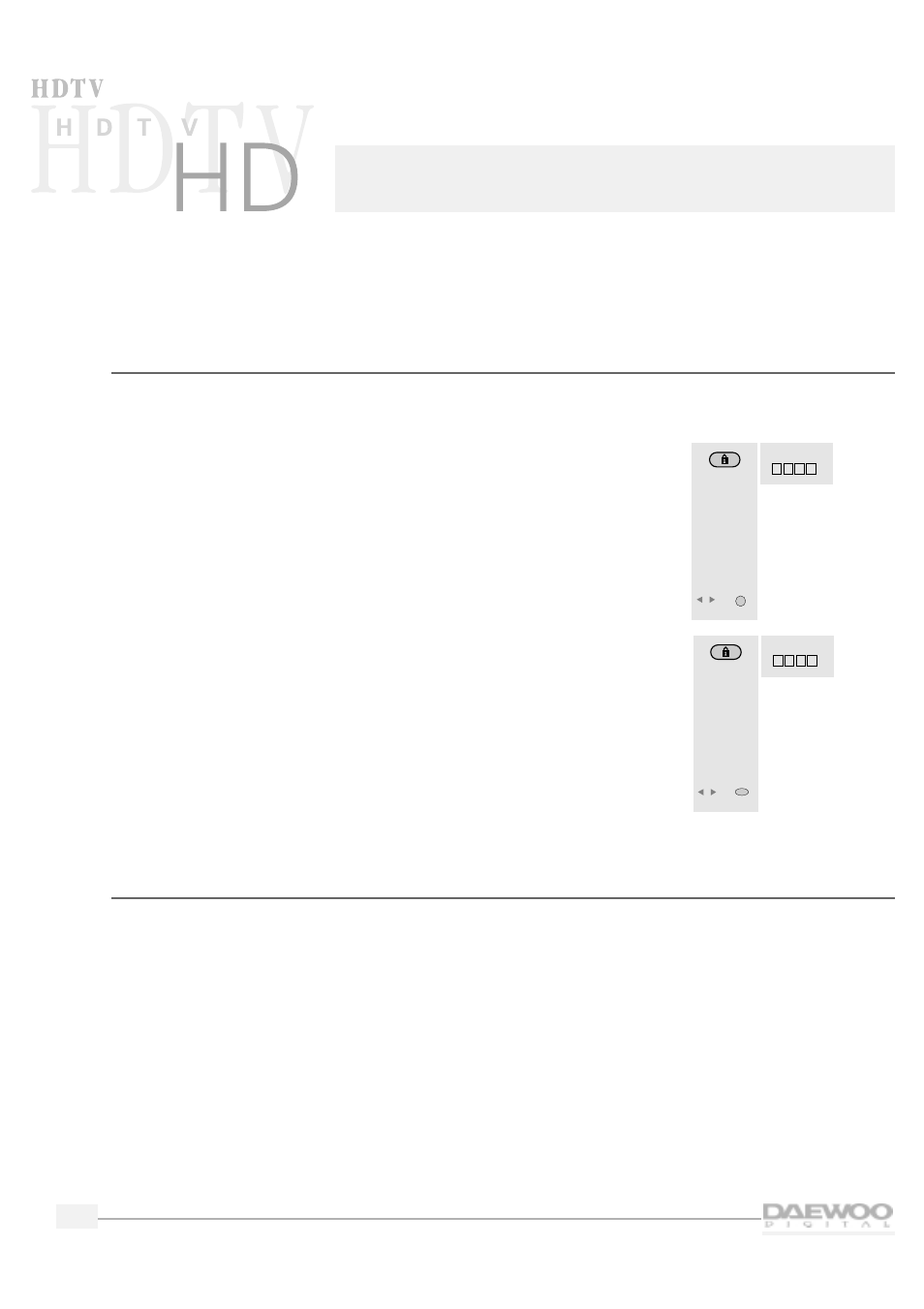Setting locks and limits, Changing the password, Setting rating limits | Daewoo DSC30W60N User Manual | Page 38 / 51