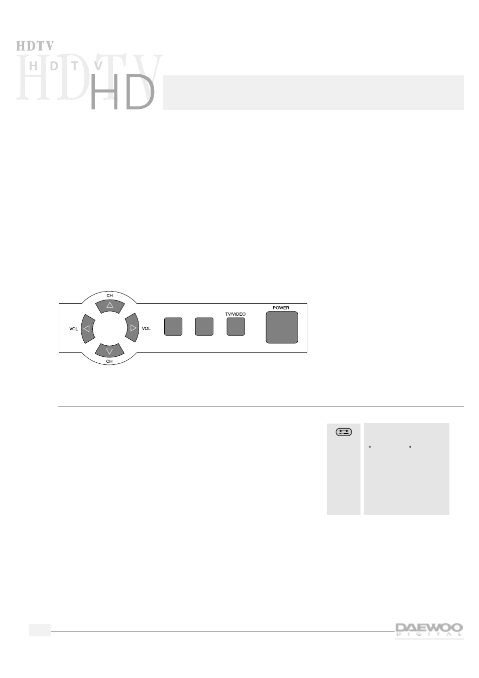 Using the menus without the remote control, Factory settings | Daewoo DSC30W60N User Manual | Page 42 / 51