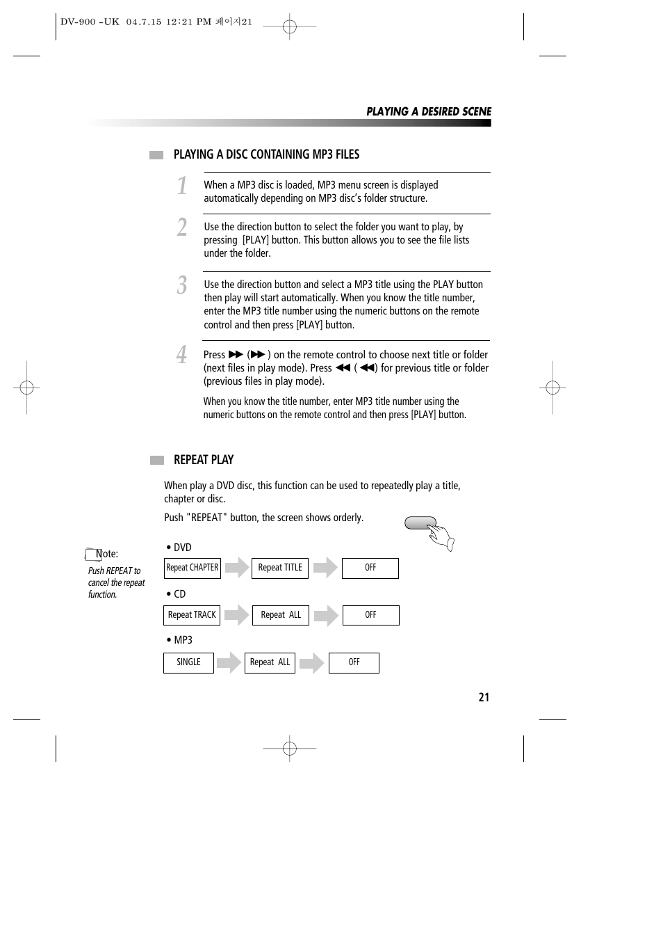 Daewoo DV-900 User Manual | Page 22 / 43
