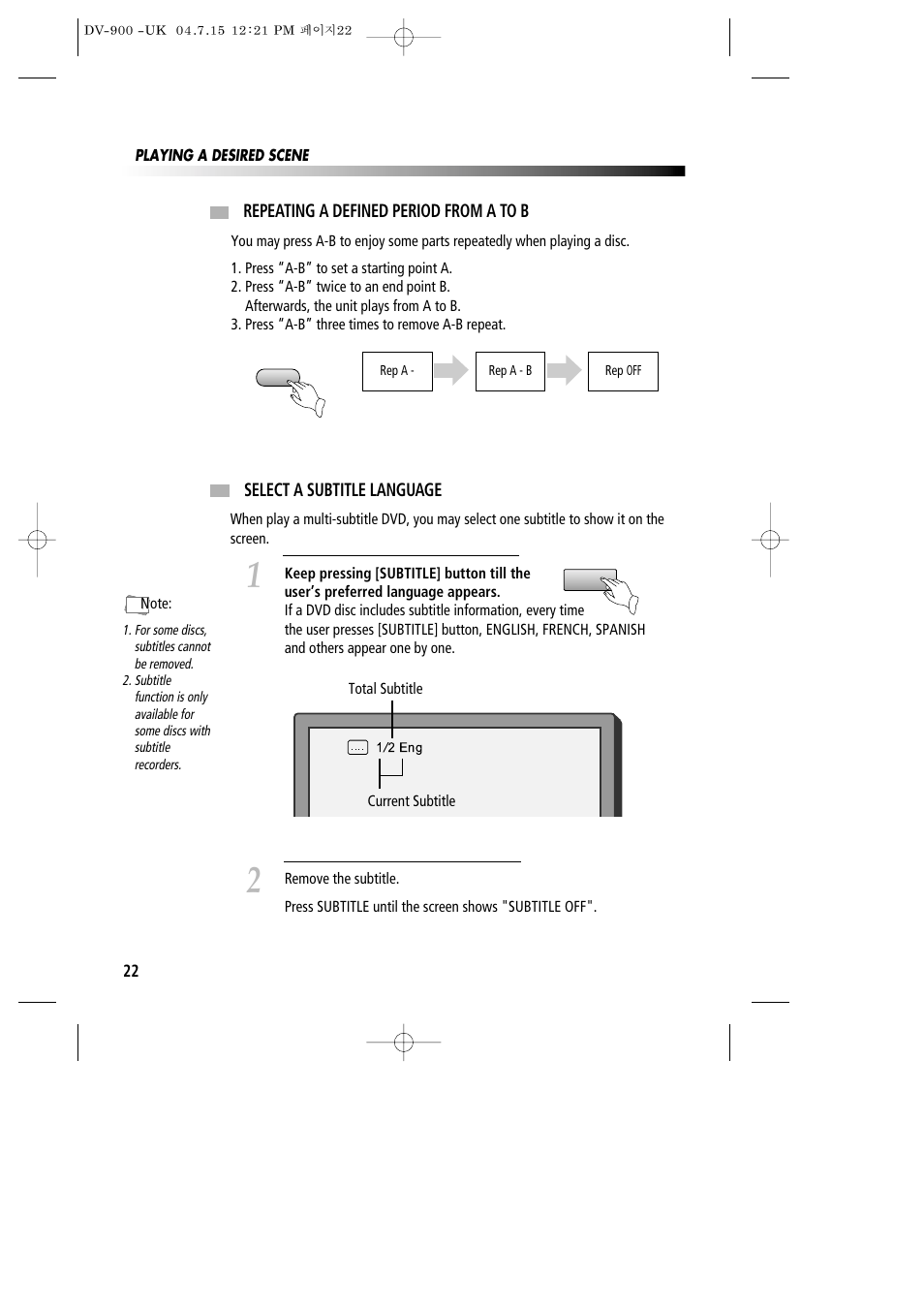 Daewoo DV-900 User Manual | Page 23 / 43