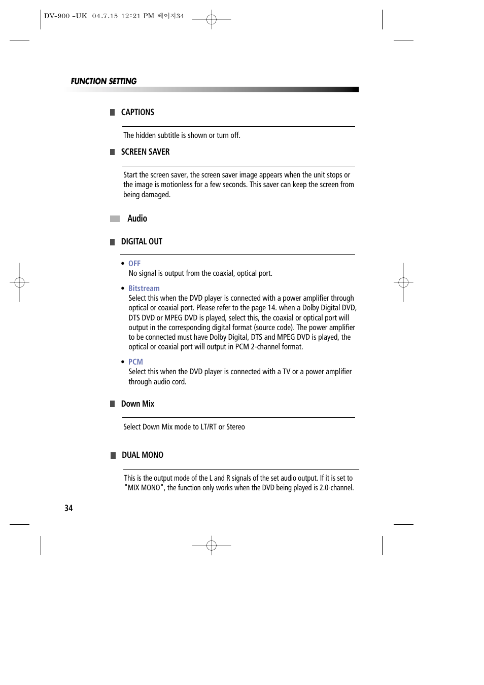 Daewoo DV-900 User Manual | Page 35 / 43
