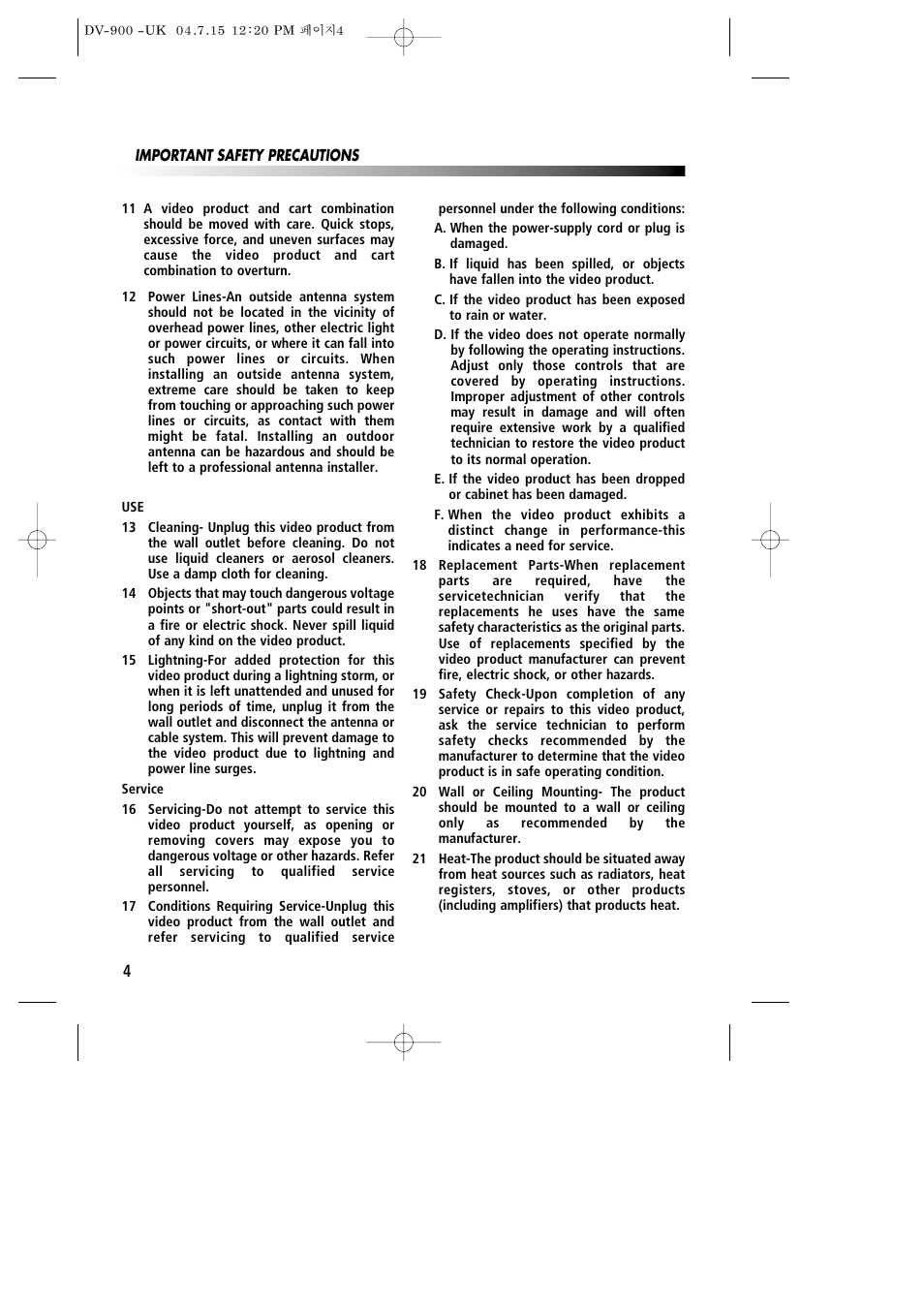Daewoo DV-900 User Manual | Page 5 / 43