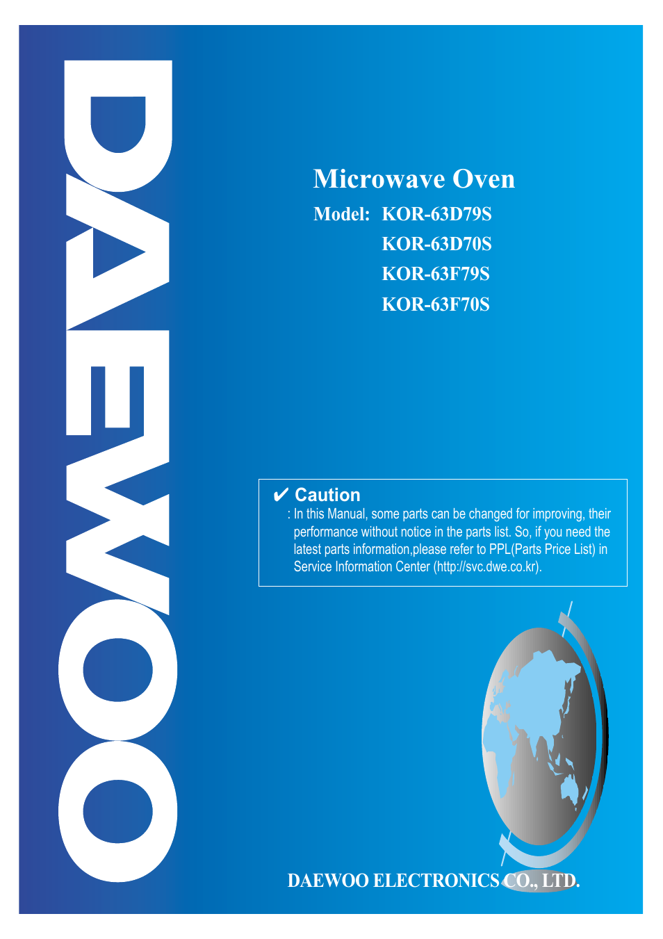 Daewoo KOR-63F70S User Manual | 24 pages