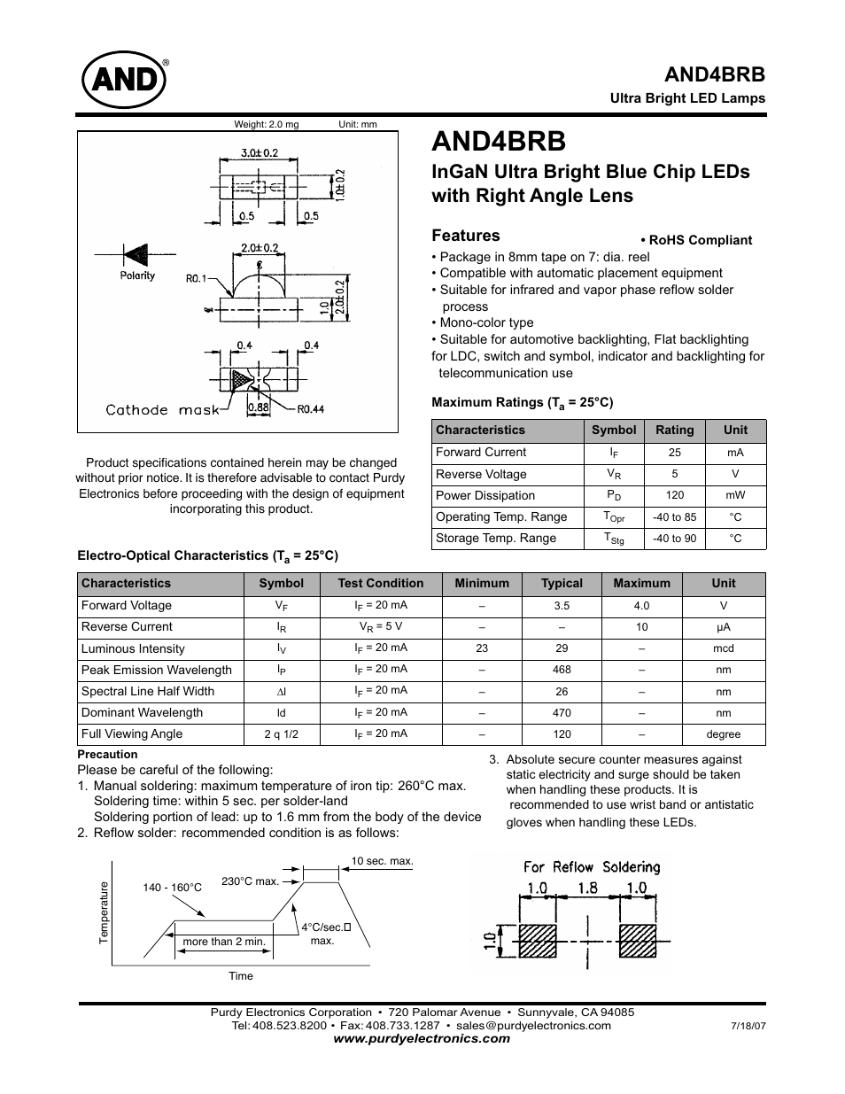 Purdy AND4BRB User Manual | 2 pages