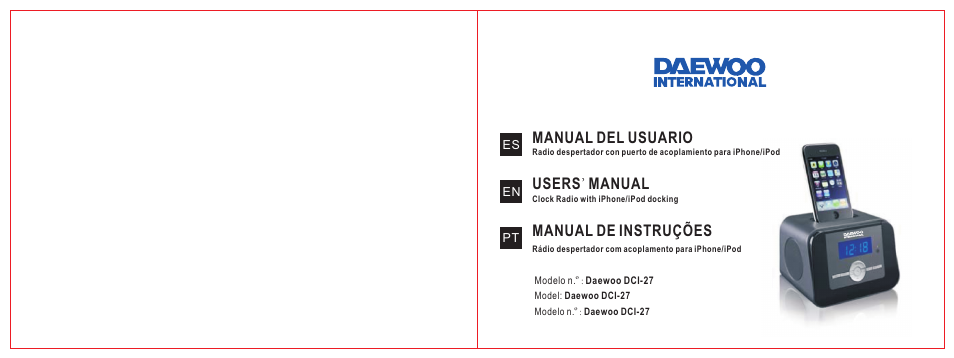 Daewoo DCI-27 User Manual | 17 pages