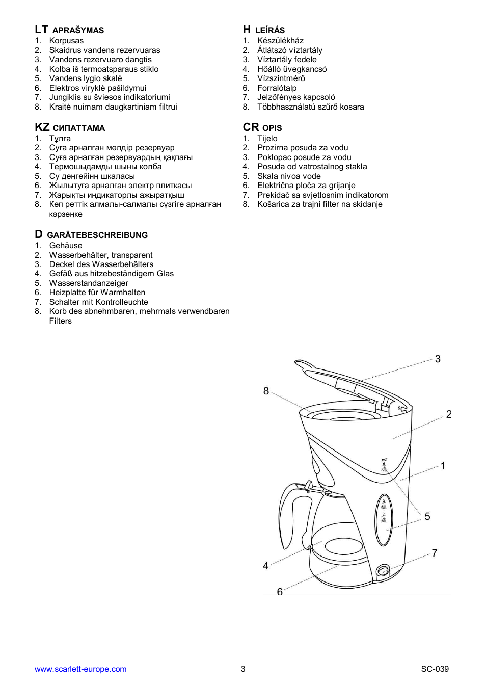 Kz cr | Scarlett SC-039 User Manual | Page 3 / 20