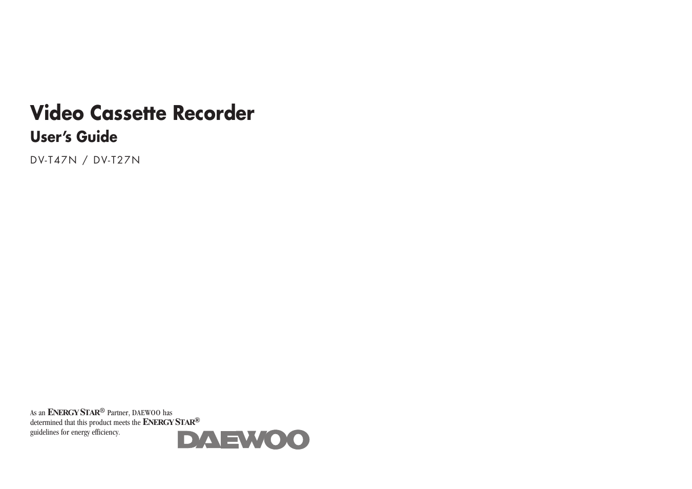 Daewoo DV-T47N User Manual | 22 pages