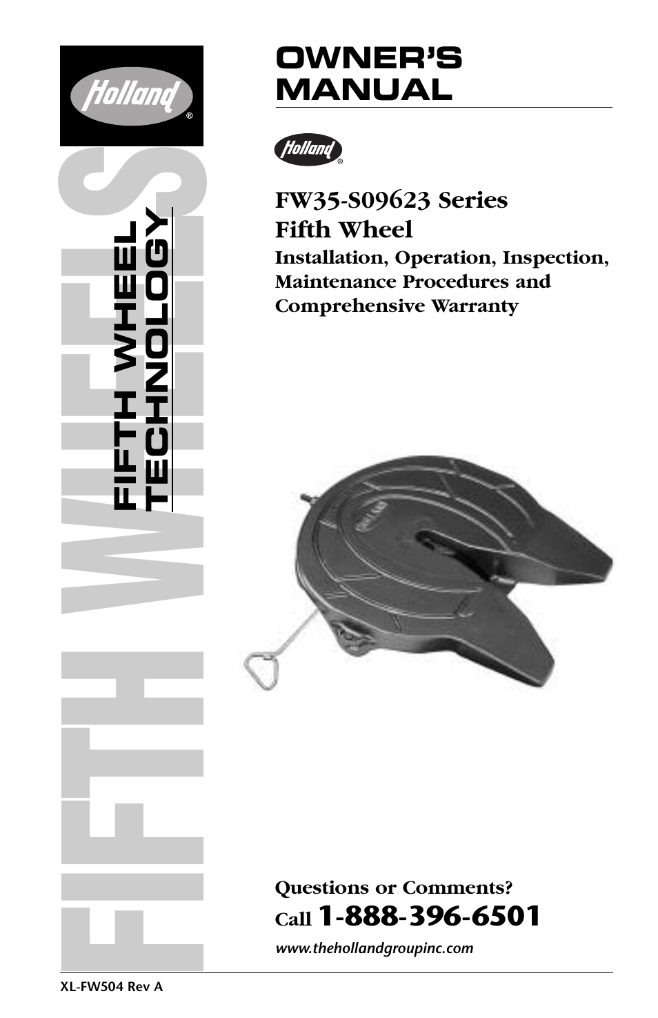 SAF-HOLLAND XL-FW504 FW35-S09623 Series Fifth Wheel User Manual | 20 pages