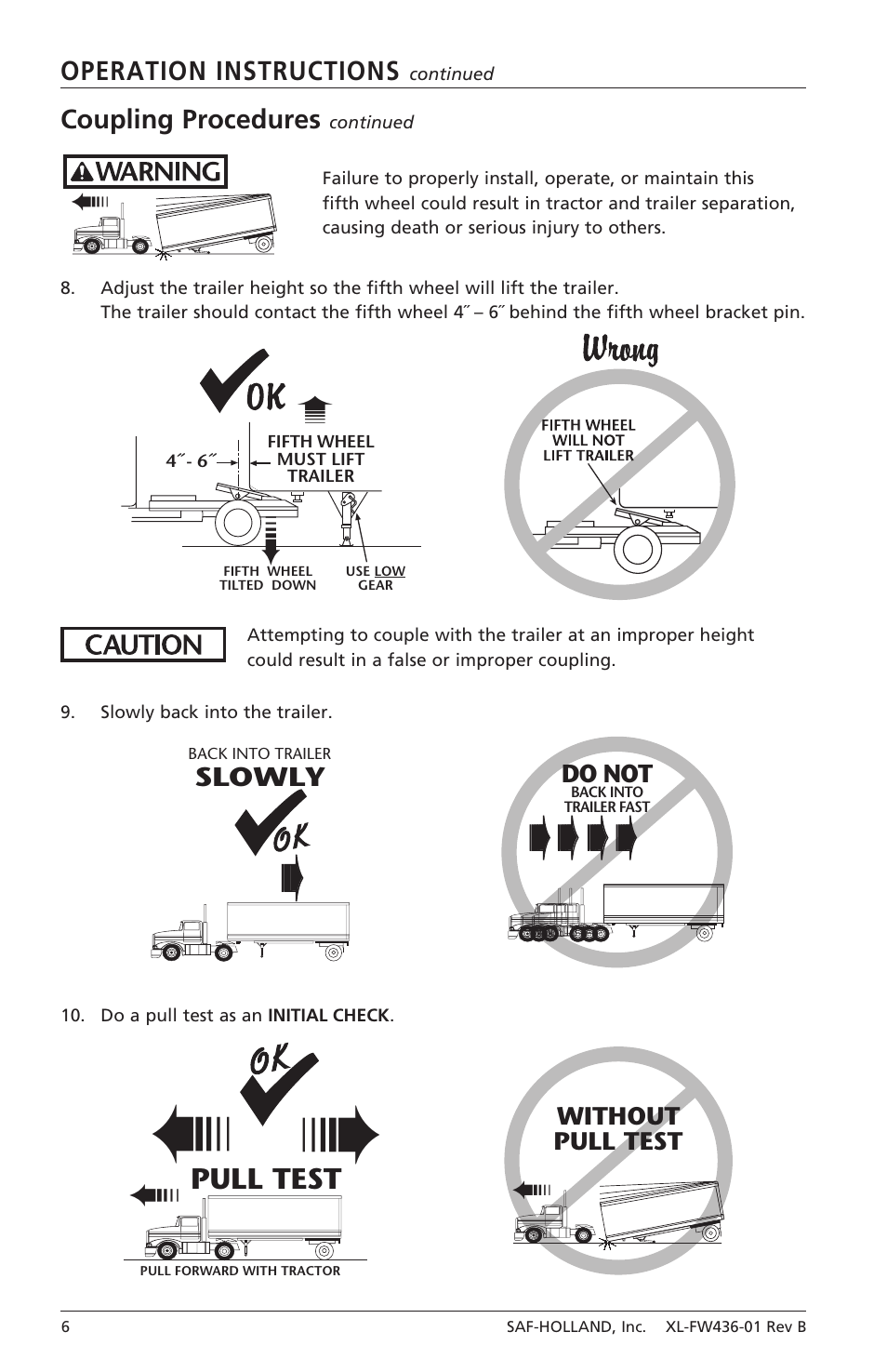 SAF-HOLLAND XL-FW436-01 FW31 Series Fifth Wheels with Traditional Slider User Manual | Page 6 / 20