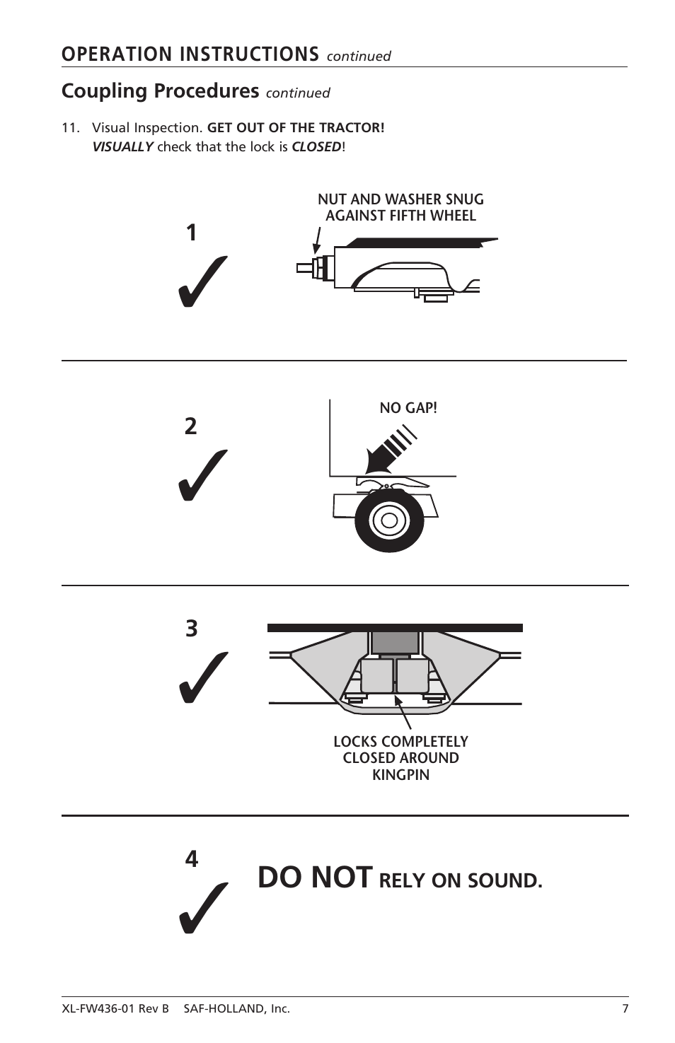 SAF-HOLLAND XL-FW436-01 FW31 Series Fifth Wheels with Traditional Slider User Manual | Page 7 / 20