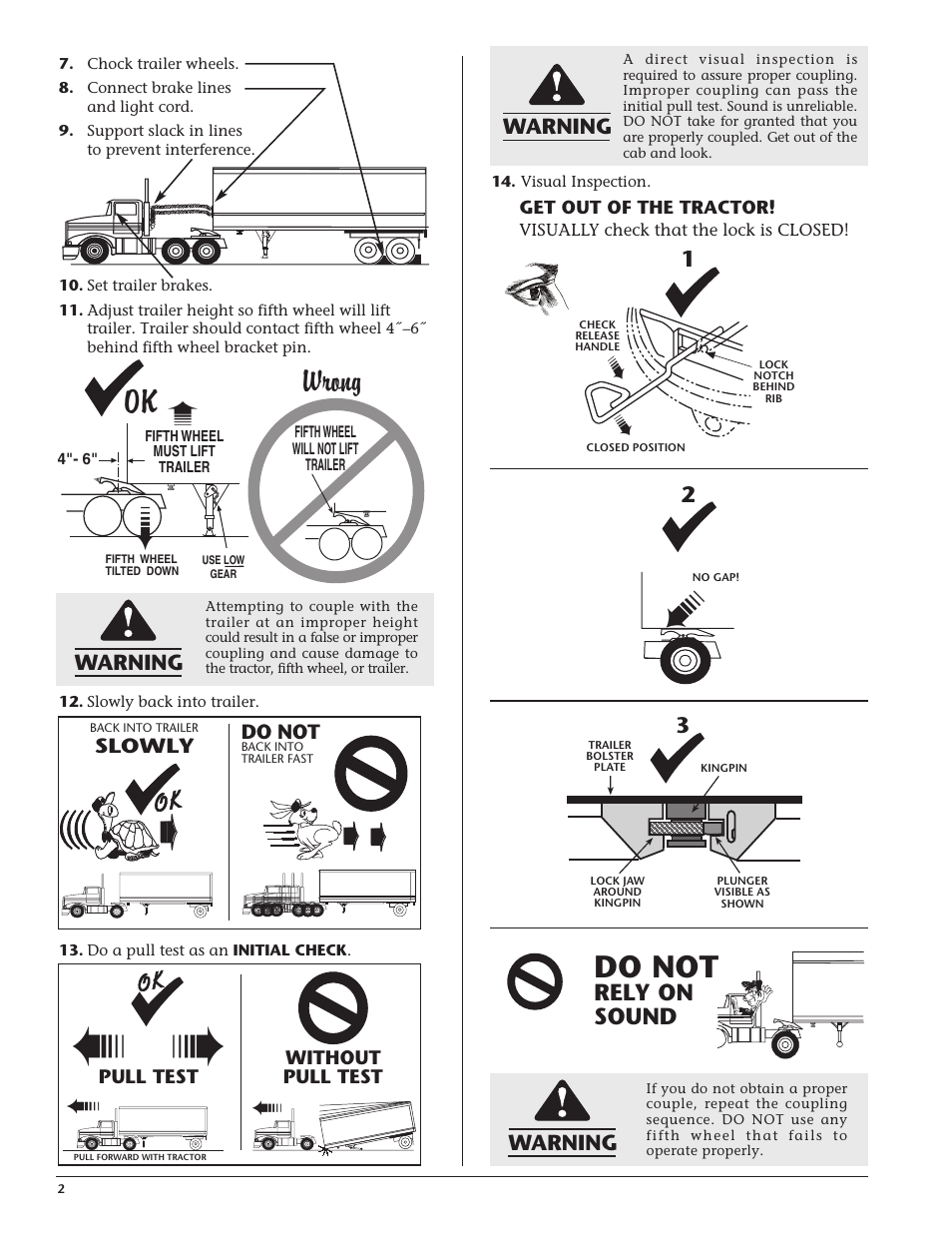 Wrong, Do not | SAF-HOLLAND XL-FW353 FLEETMASTER CUPLING User Manual | Page 2 / 4