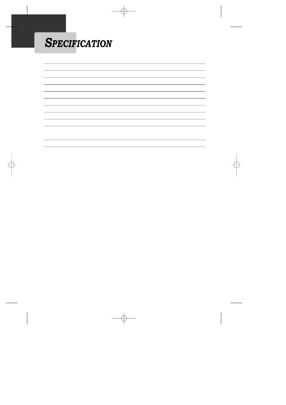 Pecification | Daewoo DAC-100 User Manual | Page 35 / 36