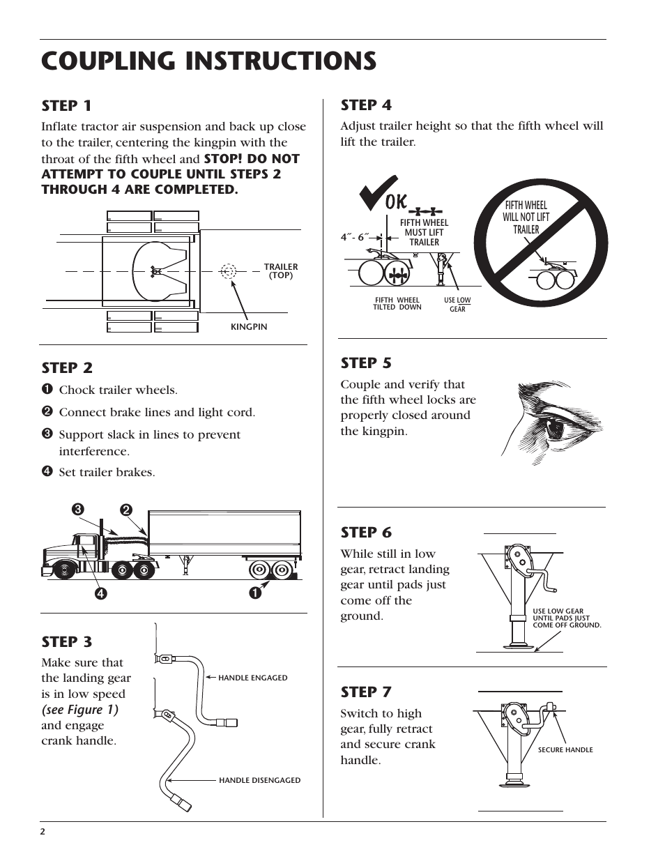 Coupling instructions | SAF-HOLLAND XL-LG305 Mark V Landing Gear User Manual | Page 2 / 4