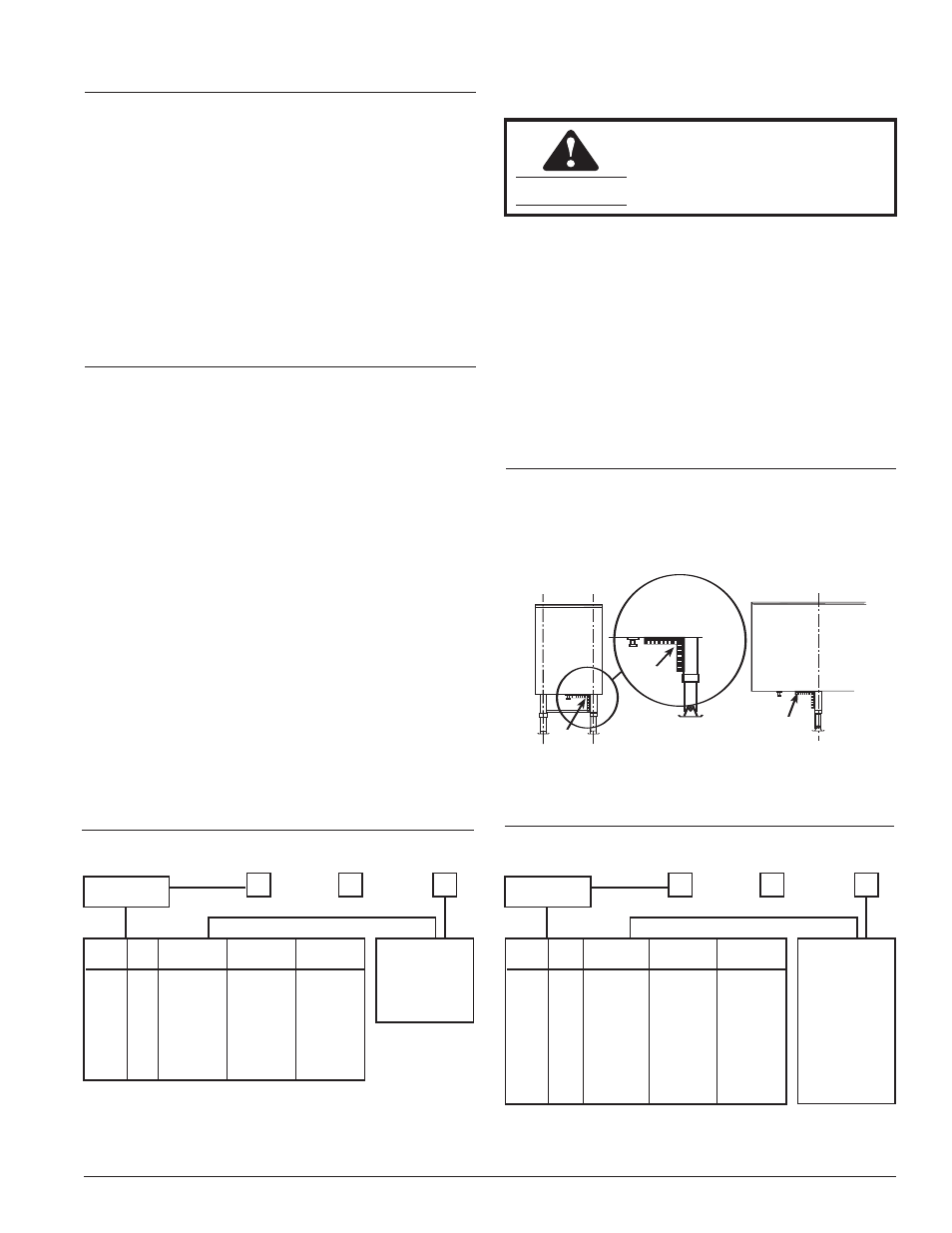 Warning, Correct, Single speed leg assembly procedure | Gearbox leg assembly procedure, Alignment, See page 4 for exploded view and parts list | SAF-HOLLAND XL-LG315-01 Formula 150 Landing Gear (Manufactured after March 1, 2000) User Manual | Page 3 / 4