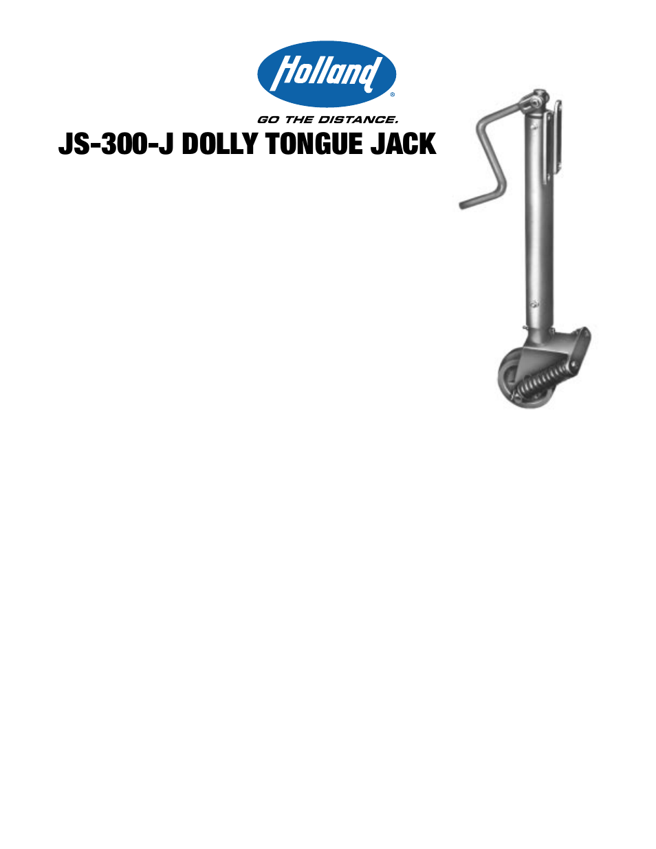 SAF-HOLLAND XL-LG206 JS-300-J DOLLY TONGUE JACK User Manual | 2 pages