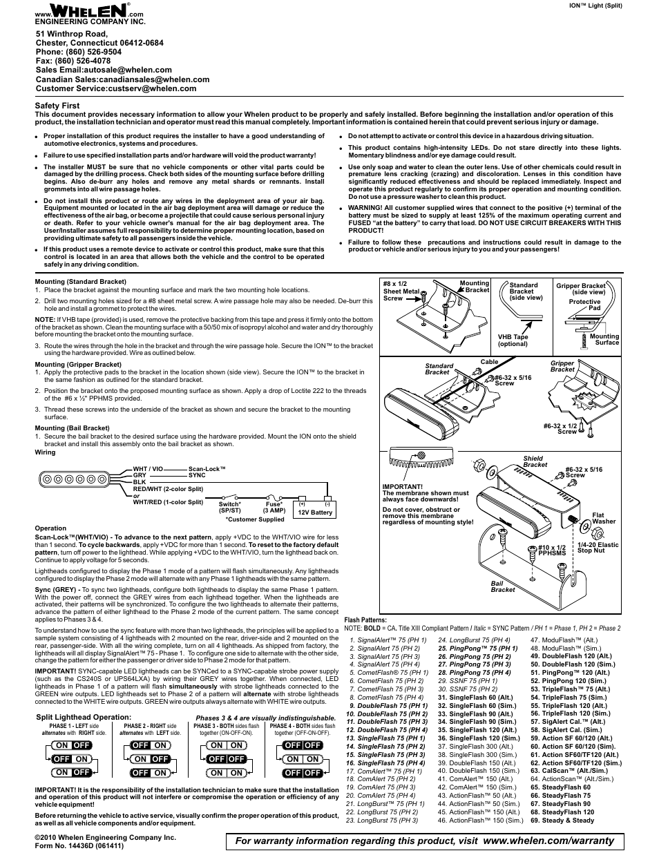 Whelen IONJ User Manual | 1 page