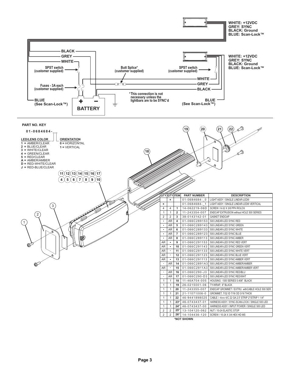 Battery, Page 3 | Whelen R1A User Manual | Page 3 / 3