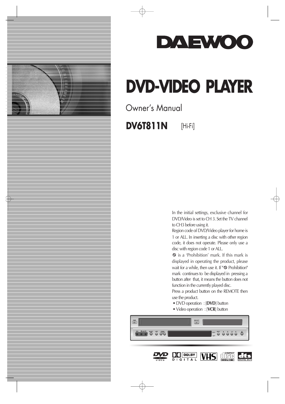 Daewoo DV6T811N User Manual | 81 pages