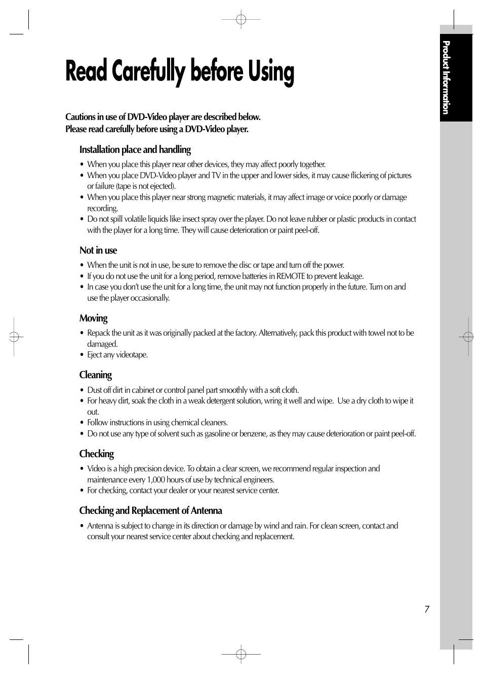 Read carefully before using | Daewoo DV6T811N User Manual | Page 8 / 81