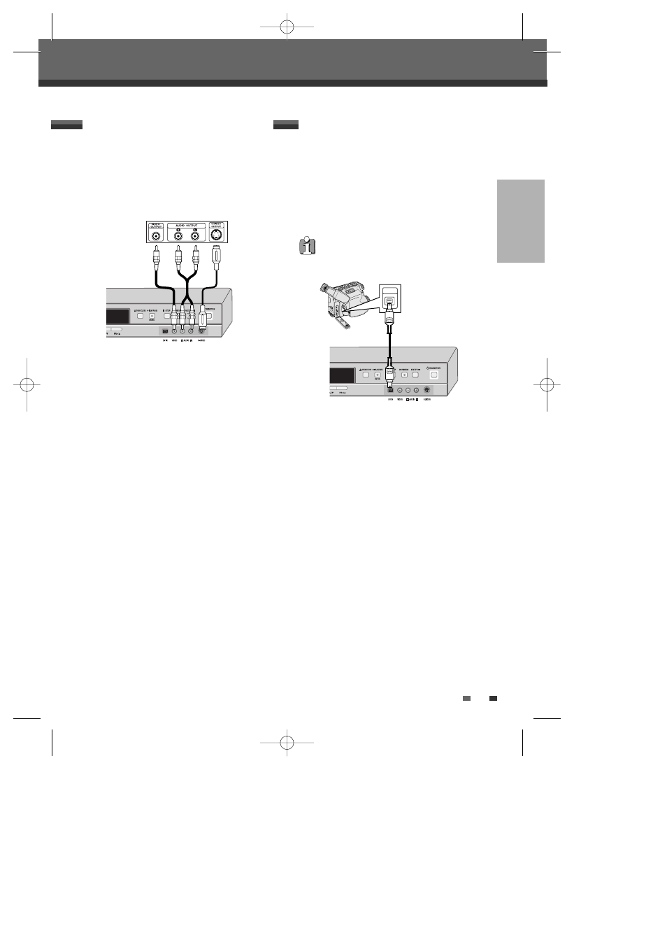Connecting optional equipment, Connecting a digital camcorder | Daewoo DHR-9105P User Manual | Page 18 / 64