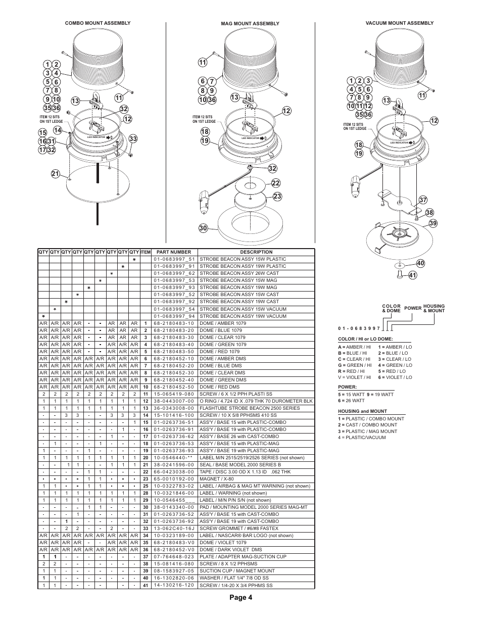 Page 4 | Whelen 2519LPA User Manual | Page 4 / 4