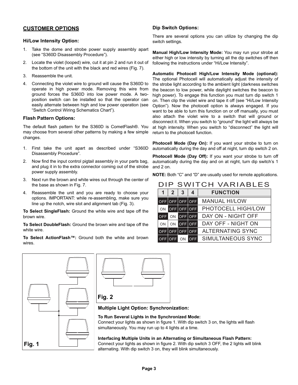 Fig. 1 fig. 2 | Whelen S360DAP User Manual | Page 3 / 5