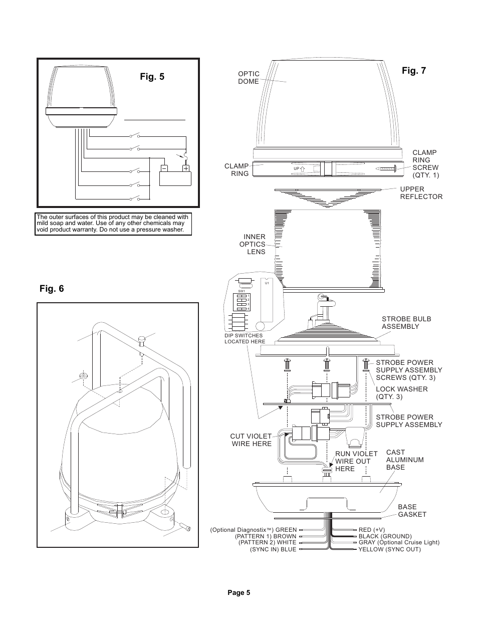 Fig. 6 fig. 7 fig. 5 | Whelen S360DAP User Manual | Page 5 / 5