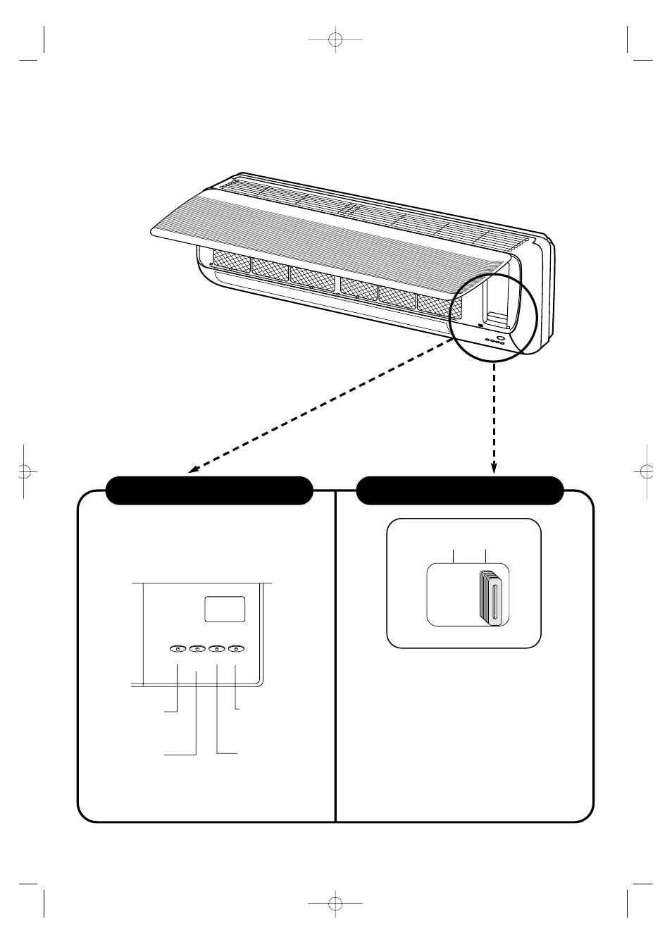 Indoor unit display switch panel, Indoor unit | Daewoo DSB-122L User Manual | Page 7 / 20
